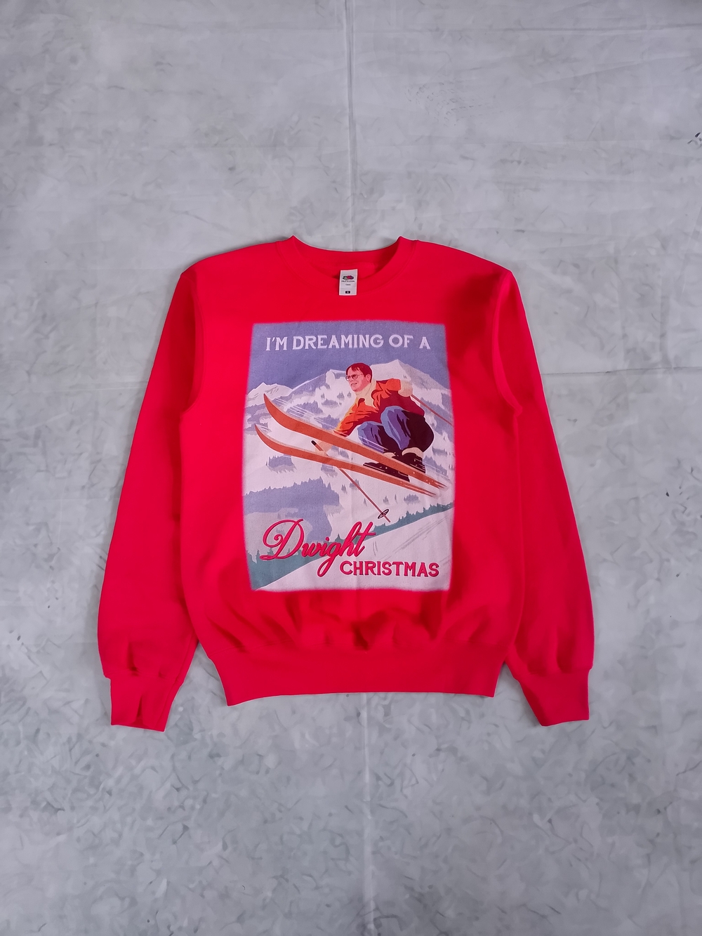 The Office: Dreaming Of a Dwight Christmas Skiing Crewneck Sweater